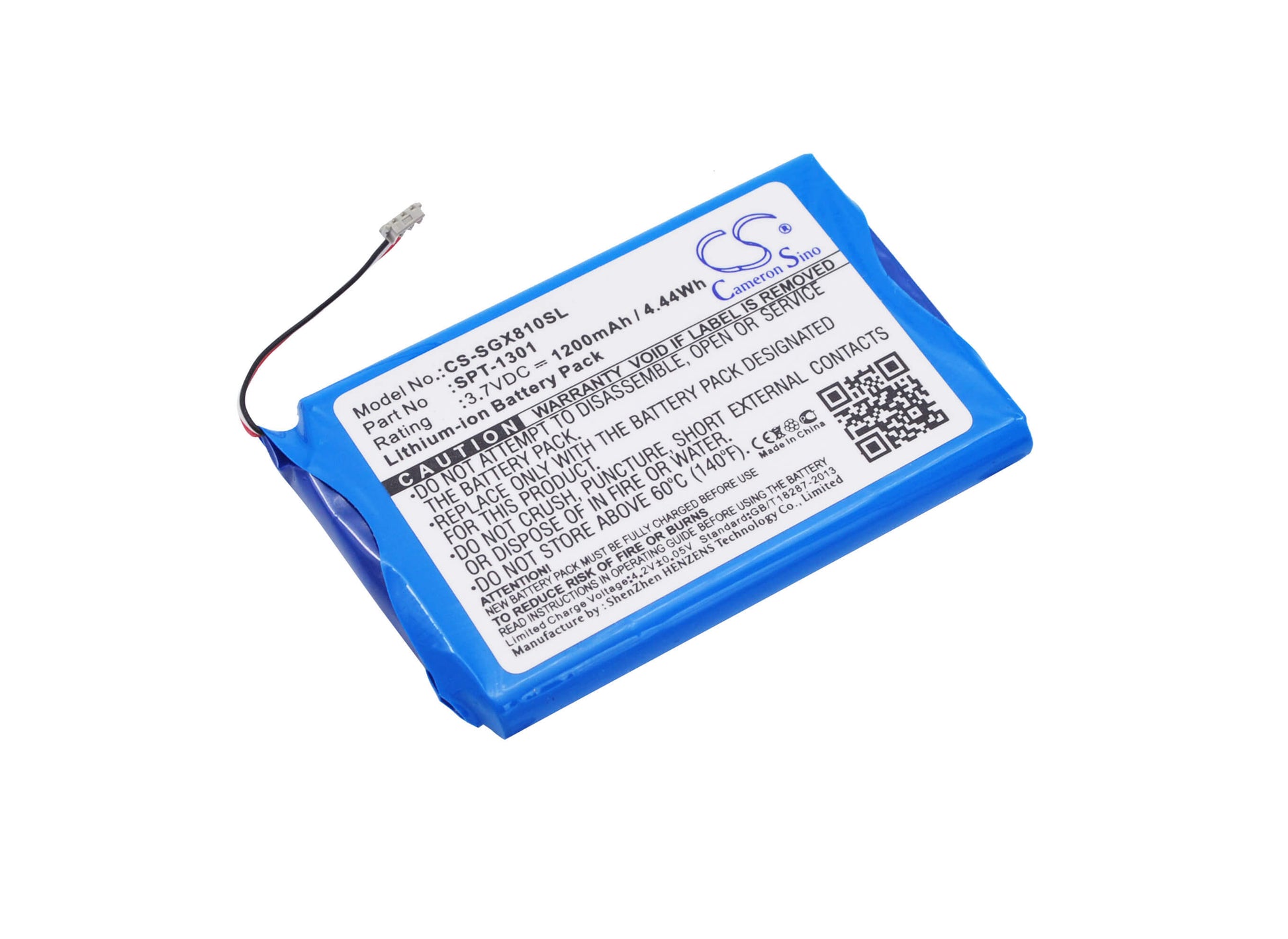 3.7V, 1200mAh, Li-ion Battery fits Skygolf, Skycaddie Touch, X8f-sctouch, 4.44Wh