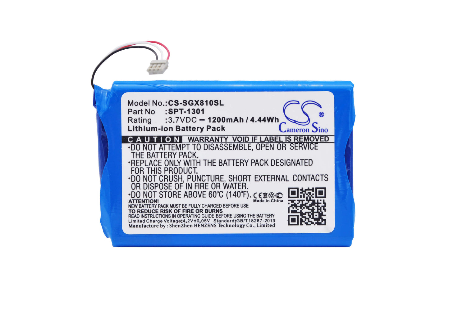3.7V, 1200mAh, Li-ion Battery fits Skygolf, Skycaddie Touch, X8f-sctouch, 4.44Wh