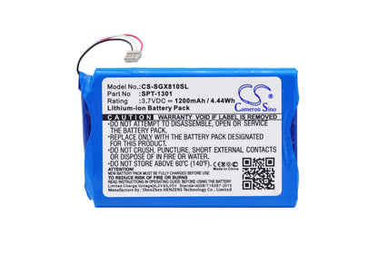 3.7V, 1200mAh, Li-ion Battery fits Skygolf, Skycaddie Touch, X8f-sctouch, 4.44Wh