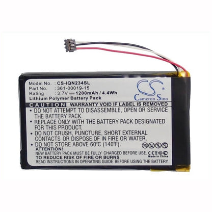 3.7V, 1200mAh, Li-Polymer Battery fits Garmin, Nulink 2340, Nulink 2390, 4.44Wh