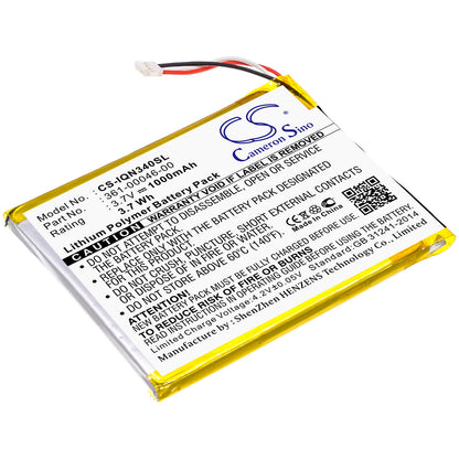 3.7V, 1000mAh, Li-Polymer Battery fits Garmin, Dash Cam 20, Nuvi 3400, 3.7Wh