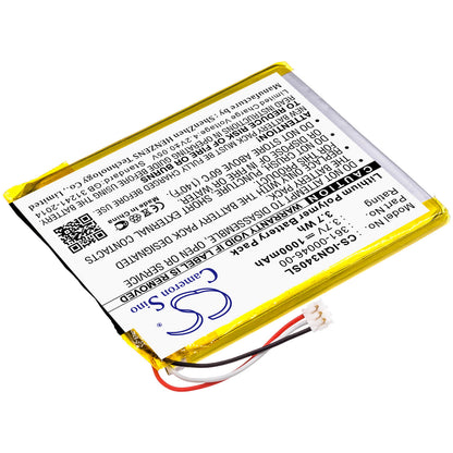 3.7V, 1000mAh, Li-Polymer Battery fits Garmin, Dash Cam 20, Nuvi 3400, 3.7Wh