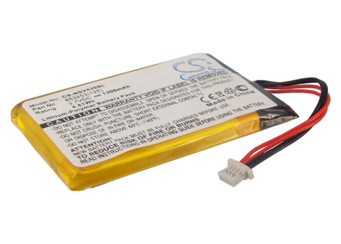 3.7V, 1300mAh, Li-Polymer Battery fits Insignia, Ns-ncv43, 4.81Wh