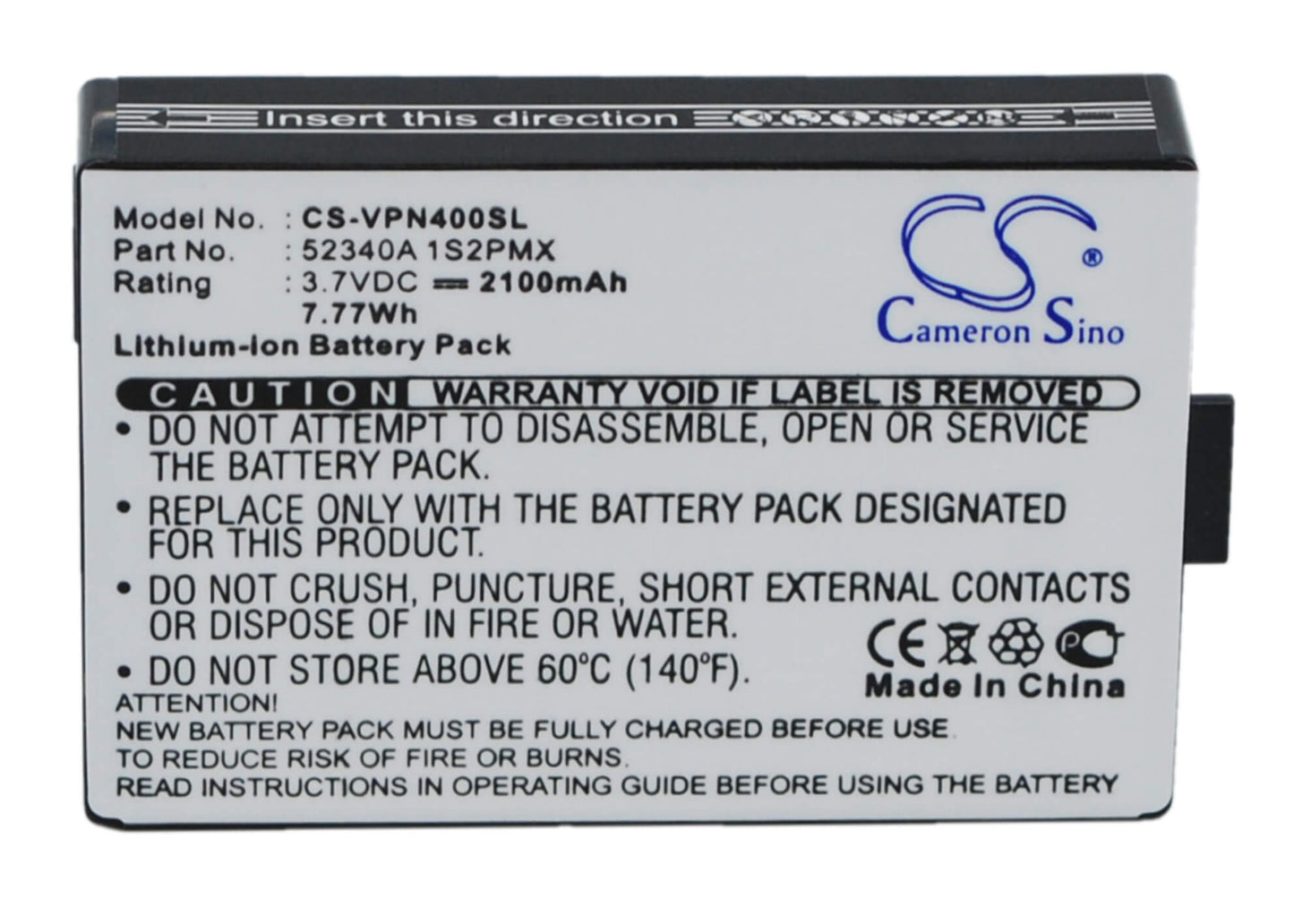 3.7V, 2100mAh, Li-ion Battery fits Vdo Dayton, Bat-4060, Pn4000, 7.77Wh