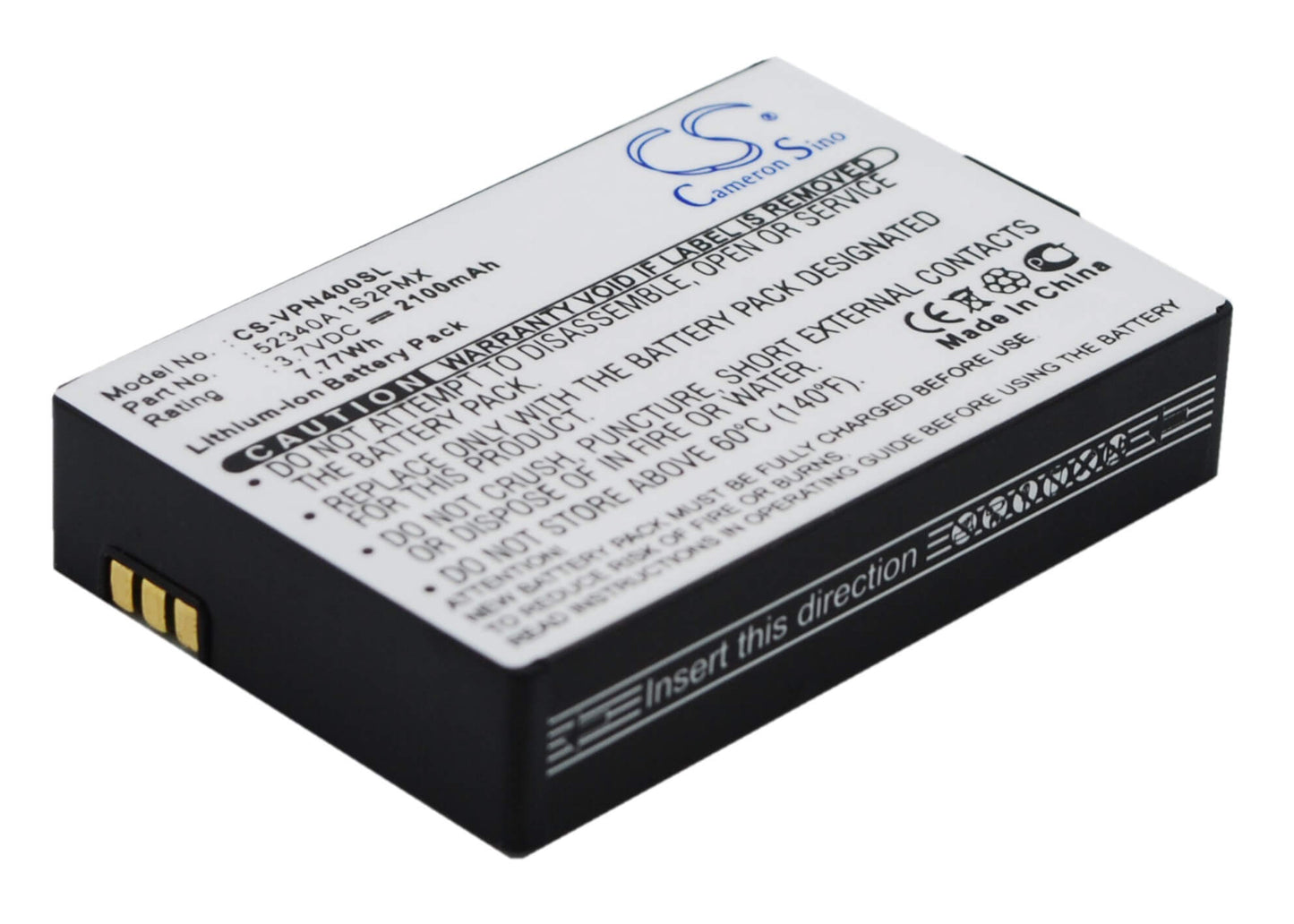 3.7V, 2100mAh, Li-ion Battery fits Vdo Dayton, Bat-4060, Pn4000, 7.77Wh