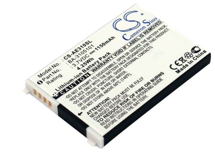 3.7V, 1150mAh, Li-ion Battery fits Acer, E300, E305, 4.255Wh