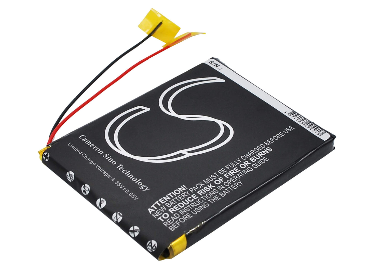 3.7V, 1300mAh, Li-Polymer Battery fits Modecom, Mx3, 4.81Wh
