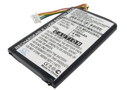 3.7V, 1100mAh, Li-ion Battery fits Typhoon, Myguide 4328, Myguide 4328 Bt, 4.07Wh