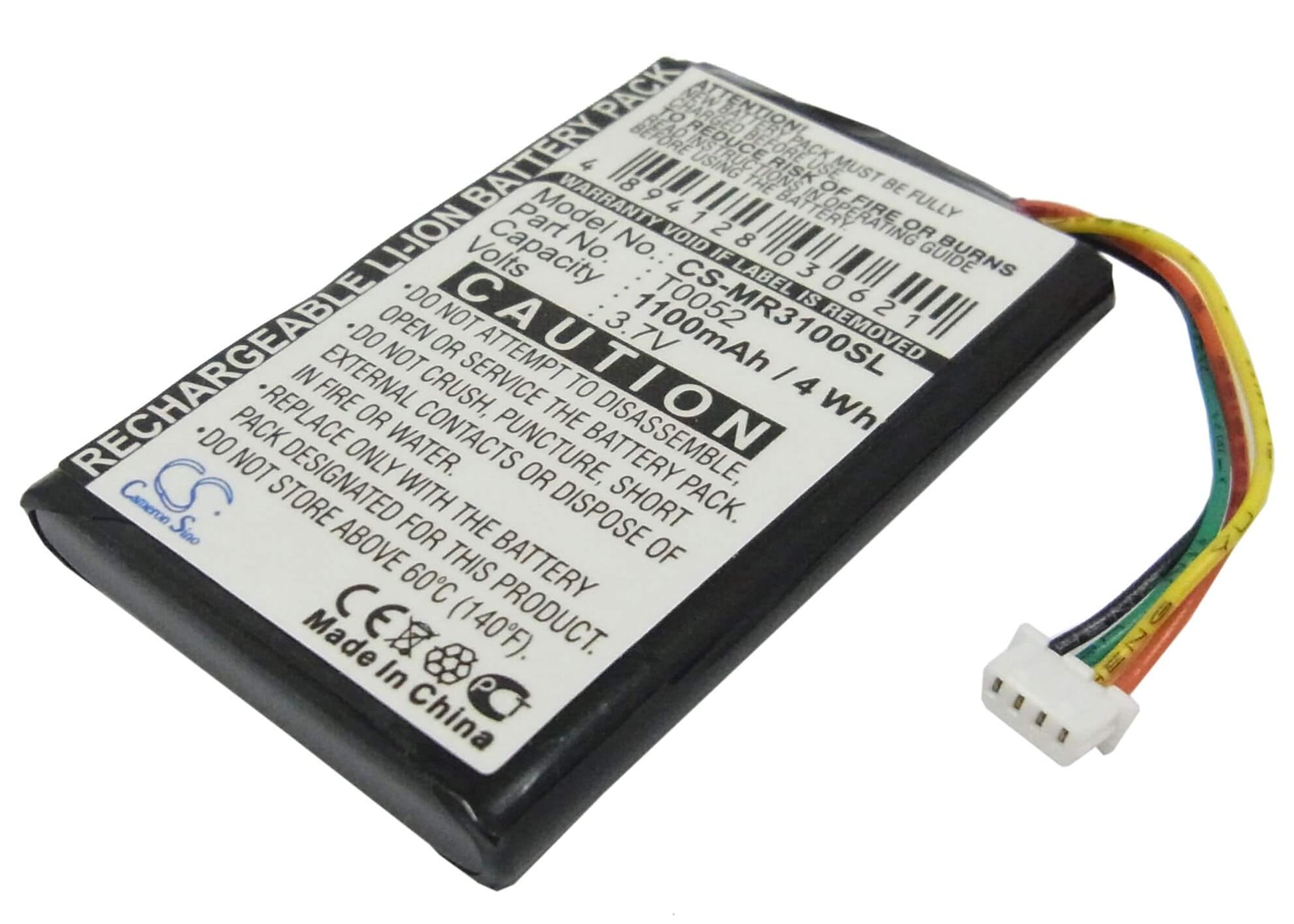 3.7V, 1100mAh, Li-ion Battery fits Magellan, Maestro 3000, Maestro 3200, 4.07Wh