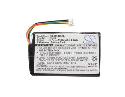 3.7V, 1100mAh, Li-ion Battery fits Medion, Gopal P4225, Gopal P4425, 4.07Wh