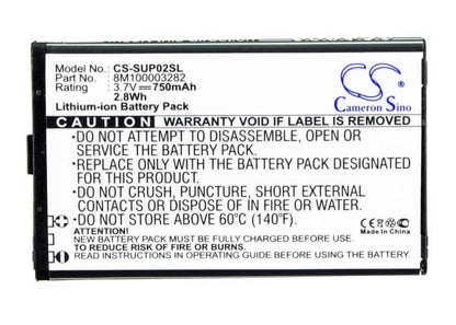 3.7V, 750mAh, Li-ion Battery fits Callaway, 31000-01, Uplay, 2.775Wh