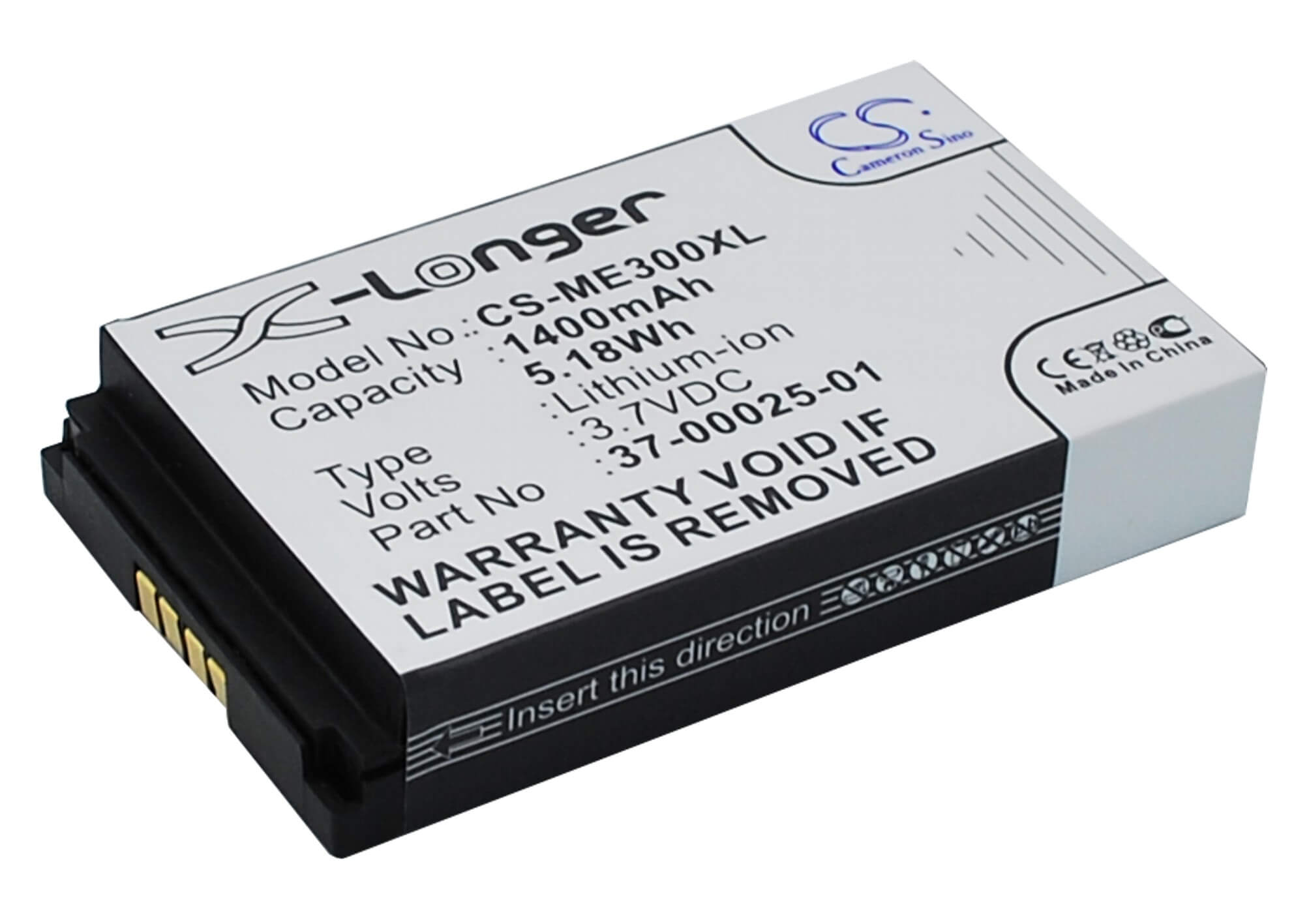 3.7V, 1400mAh, Li-ion Battery fits Skygolf, Sg4, Skycaddie Sg4, 5.18Wh