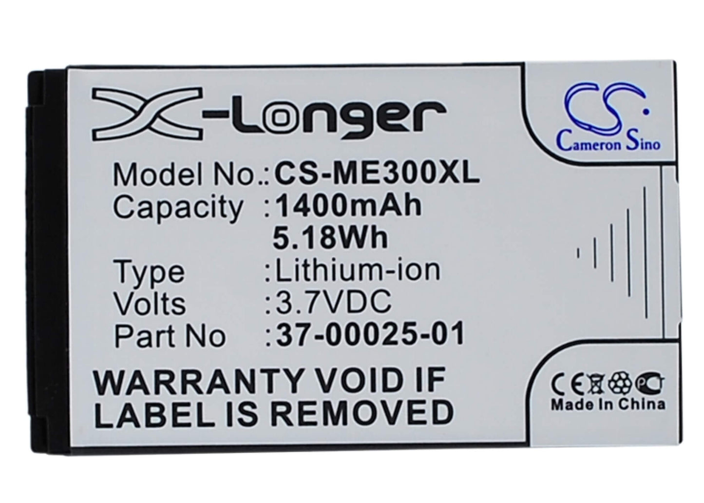 3.7V, 1400mAh, Li-ion Battery fits Skygolf, Sg4, Skycaddie Sg4, 5.18Wh