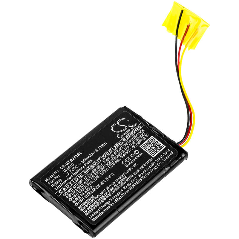 3.7V, 900mAh, Li-ion Battery fits Globalstar, Tr-203, 3.33Wh