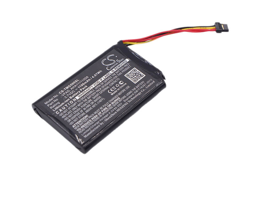 3.7V, 1100mAh, Li-ion Battery fits Tomtom, 4fl50, 4fl60, 4.07Wh