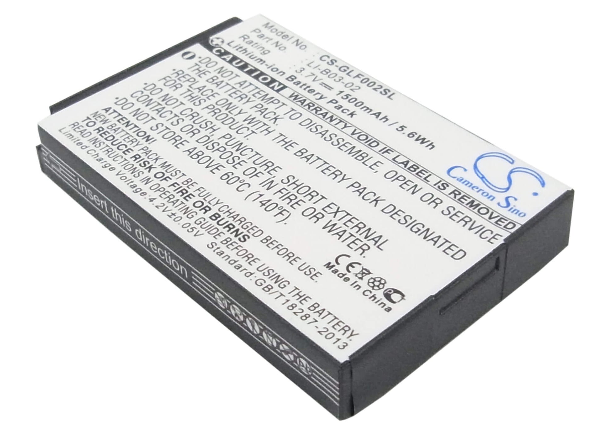 3.7V, 1500mAh, Li-ion Battery fits Golf Buddy, Gb3, Platinum, 5.55Wh