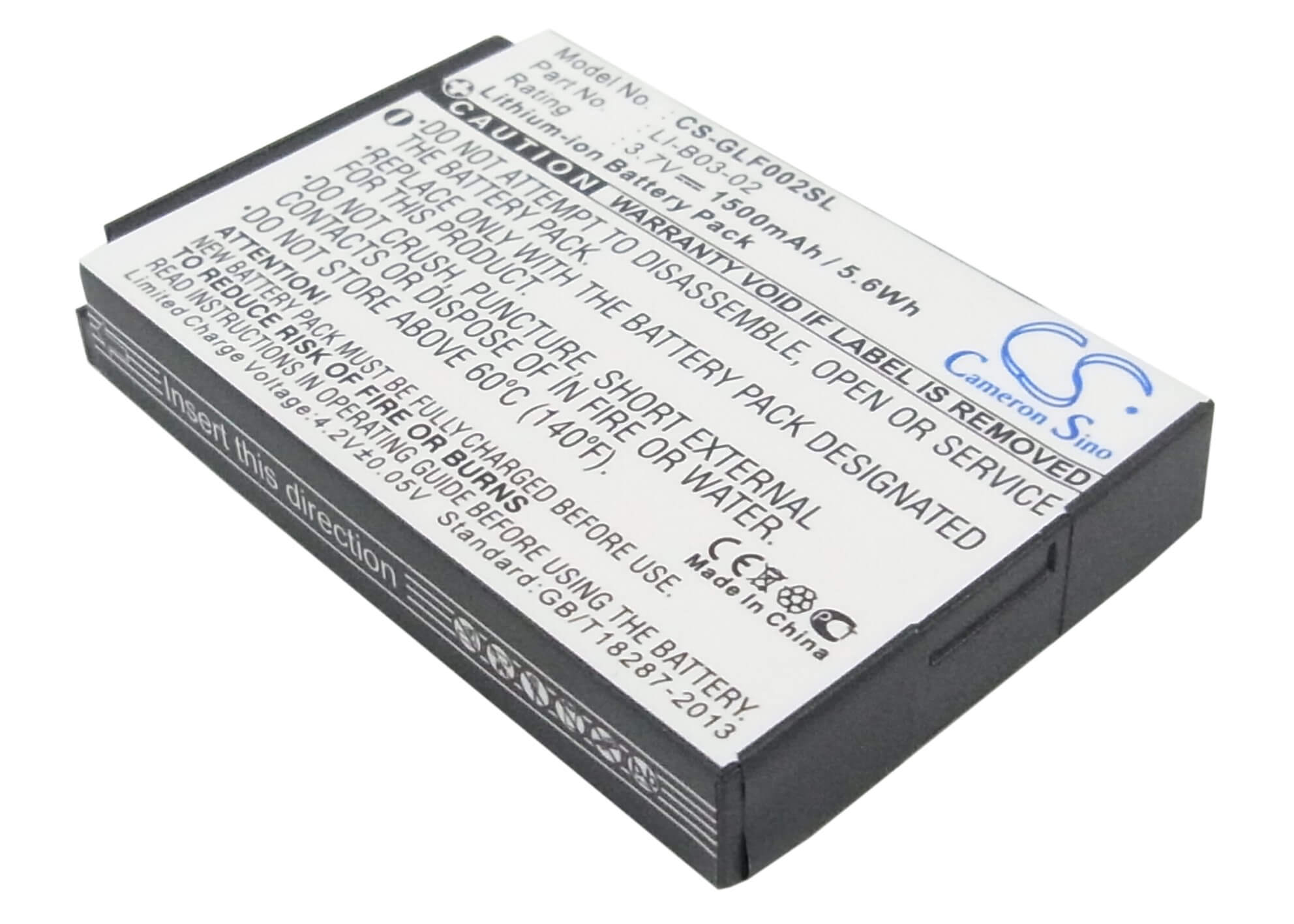 3.7V, 1500mAh, Li-ion Battery fits Golf Buddy, Gb3, Platinum, 5.55Wh