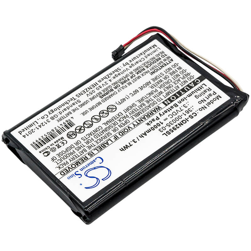 Gps, Navigator 3.7V, 1000mAh, Li-ion Battery fits Garmin, 010-01316-00, A3avdg03, 3.7Wh