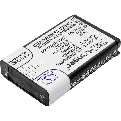 3.7V, 2200mAh, Li-ion Battery fits Garmin, Montana 600, Montana 600t, 8.14Wh