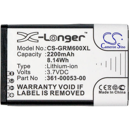 3.7V, 2200mAh, Li-ion Battery fits Garmin, Montana 600, Montana 600t, 8.14Wh