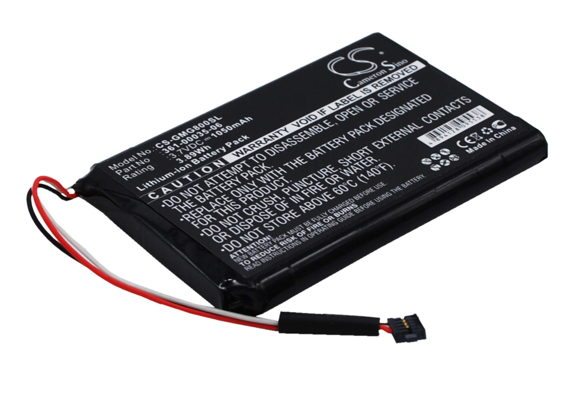 3.7V, 1050mAh, Li-ion Battery fits Garmin, Approach G8, 3.885Wh