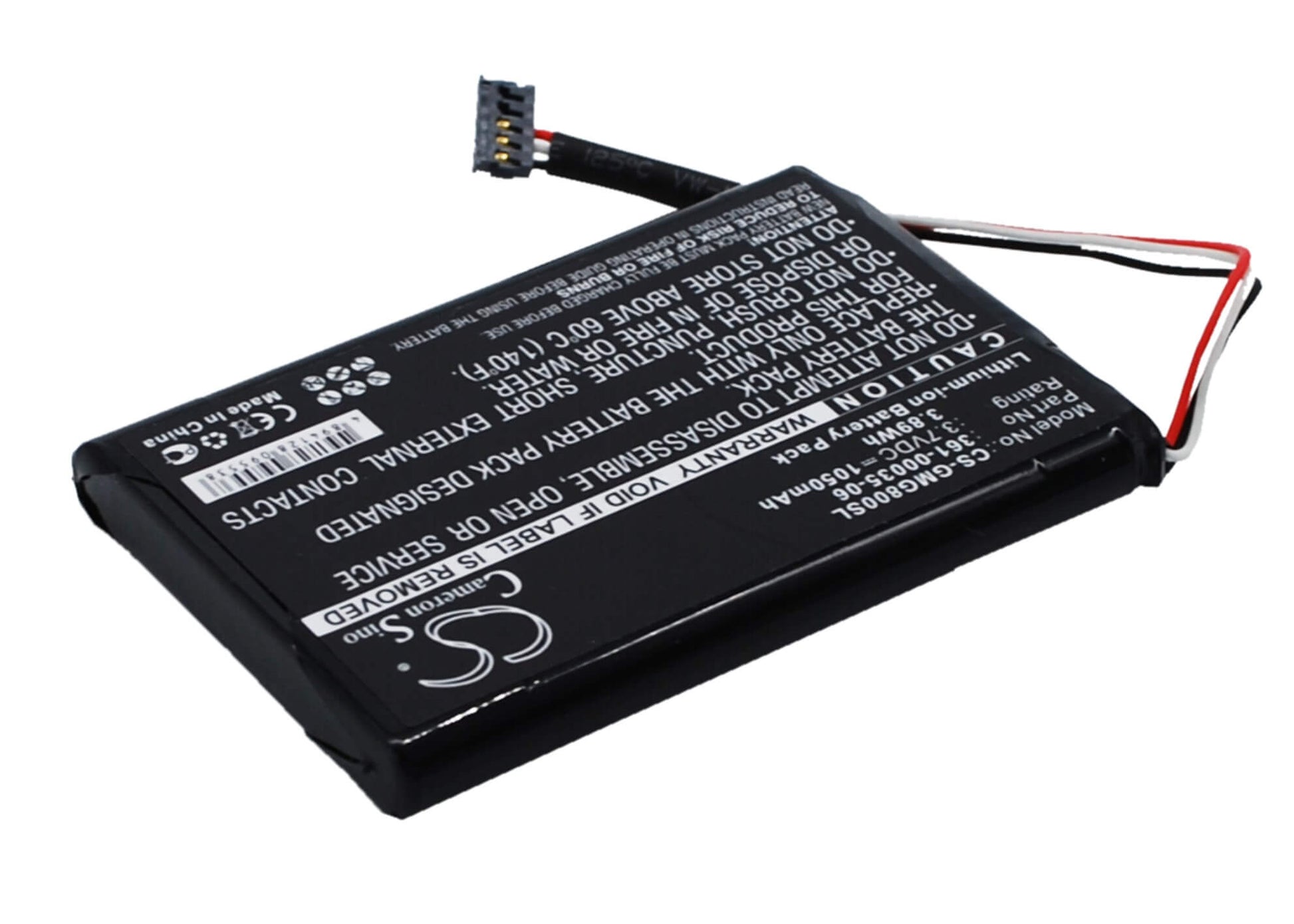 3.7V, 1050mAh, Li-ion Battery fits Garmin, Approach G8, 3.885Wh