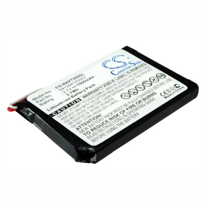 3.7V, 1000mAh, Li-ion Battery fits Navigon, 72 Easy, 72 Plus Live, 3.7Wh