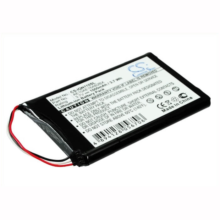 3.7V, 1000mAh, Li-ion Battery fits Garmin, Nuvi 1100, Nuvi 1100lm, 3.7Wh