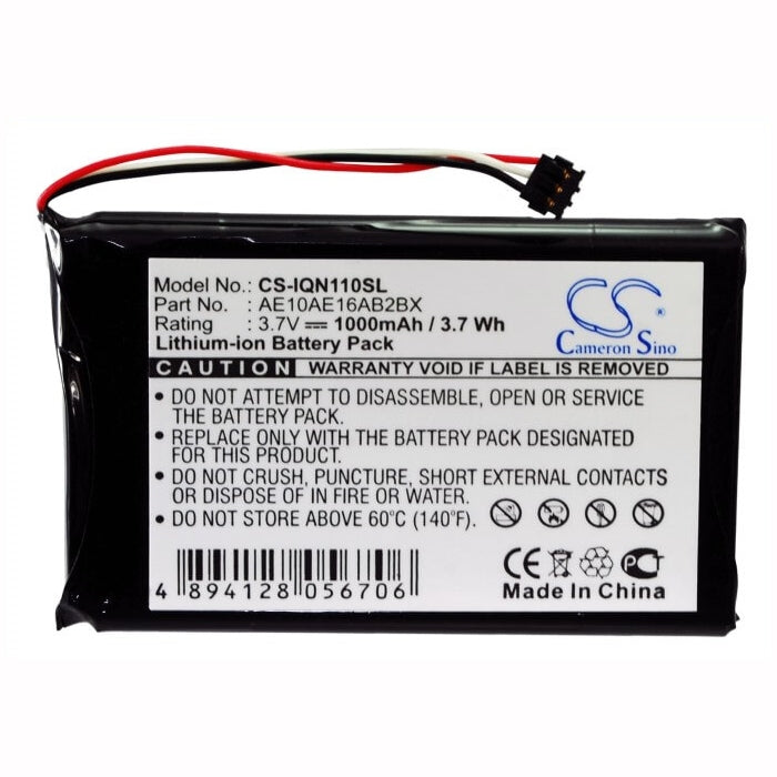 3.7V, 1000mAh, Li-ion Battery fits Garmin, Nuvi 1100, Nuvi 1100lm, 3.7Wh