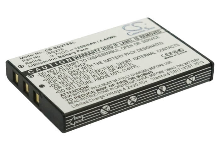 3.7V, 1200mAh, Li-ion Battery fits Zycast, Sg-278, 4.44Wh