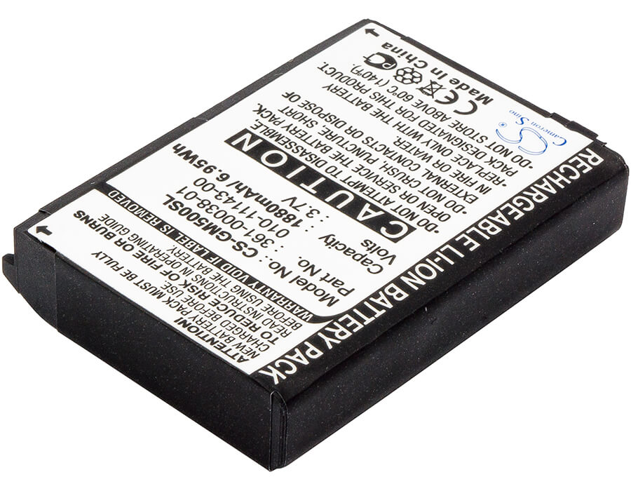 3.7V, 1880mAh, Li-ion Battery fits Garmin, Aera 500, Aera 510, 6.956Wh