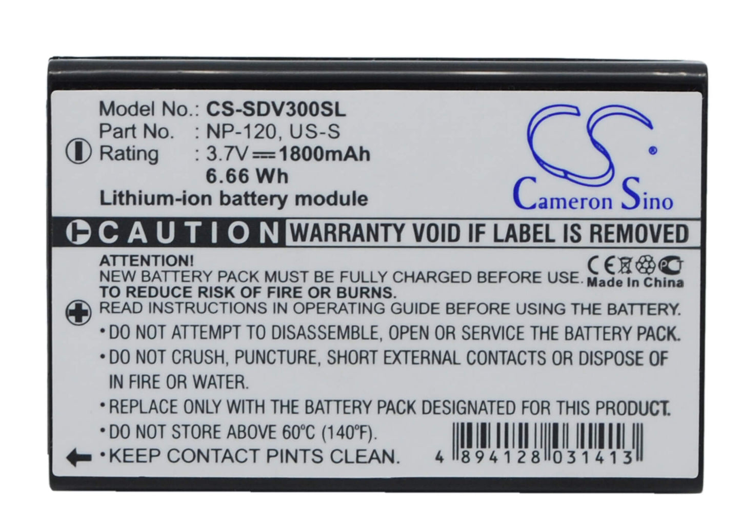 3.7V, 1800mAh, Li-ion Battery fits Sonocaddie, Autoplay, V300, 6.66Wh