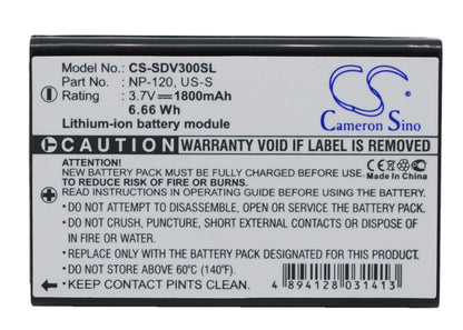 3.7V, 1800mAh, Li-ion Battery fits Sonocaddie, Autoplay, V300, 6.66Wh
