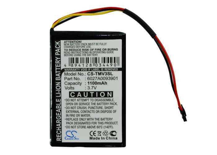 3.7V, 1100mAh, Li-ion Battery fits Tomtom, 4em0.001.01, N14644, 4.07Wh