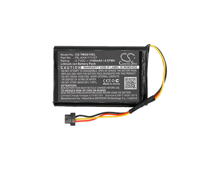 3.7V, 1100mAh, Li-ion Battery fits Tomtom, 4fa60, Go 610, 4.07Wh