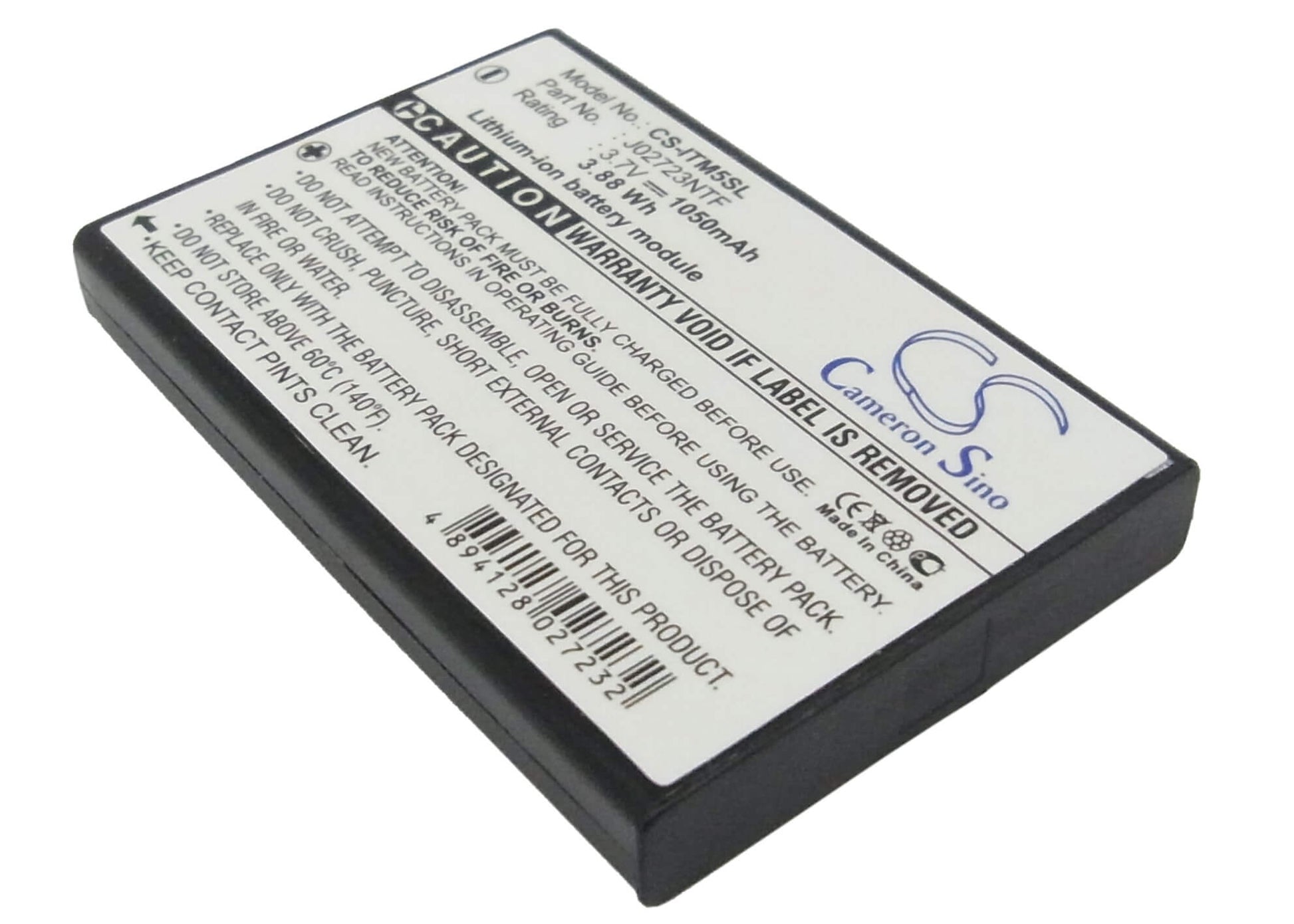 3.7V, 1050mAh, Li-ion Battery fits I-blue, Ps3200, 3.885Wh