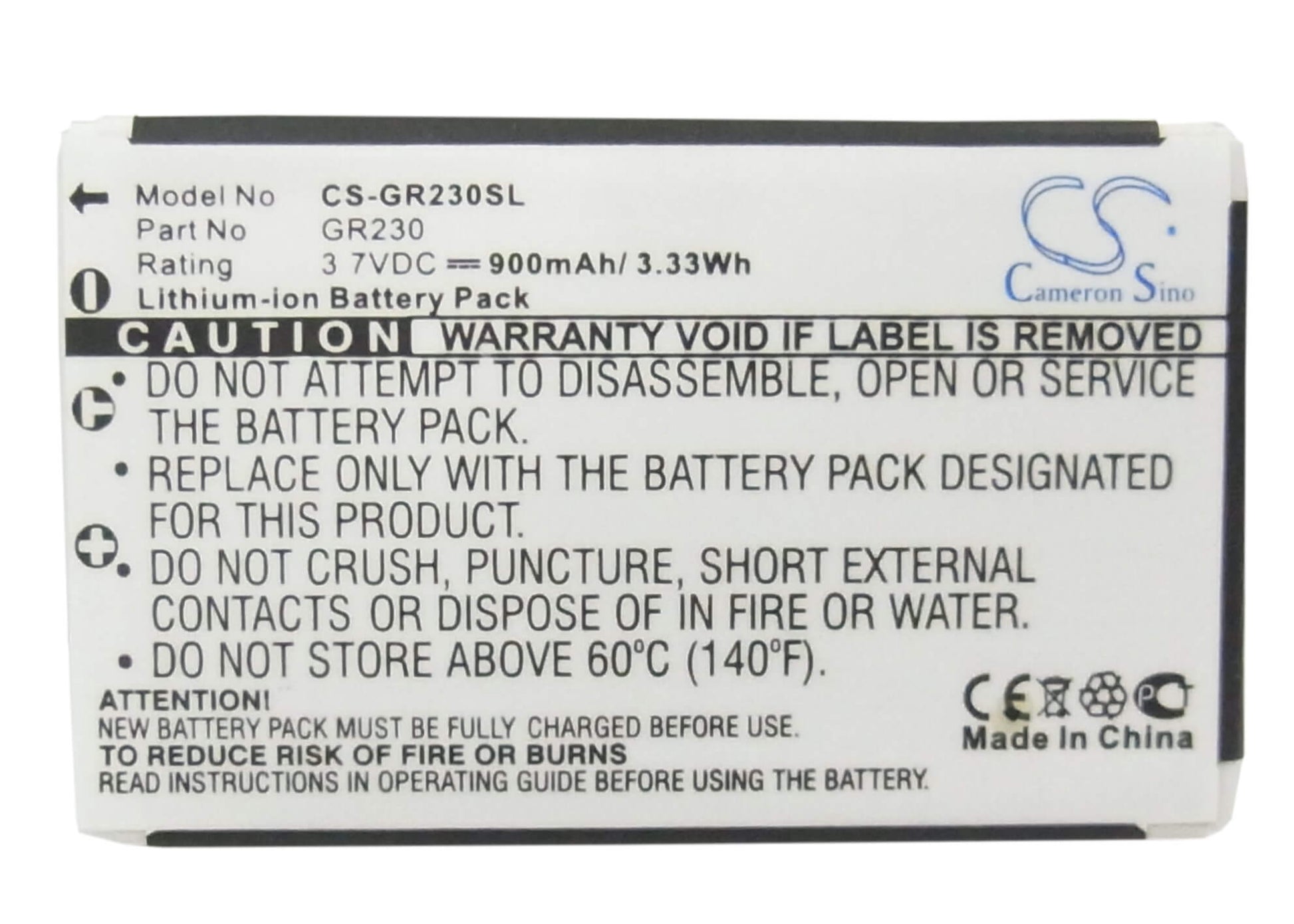 3.7V, 900mAh, Li-ion Battery fits Belkin, Bluetooth Gps Receiver, 3.33Wh