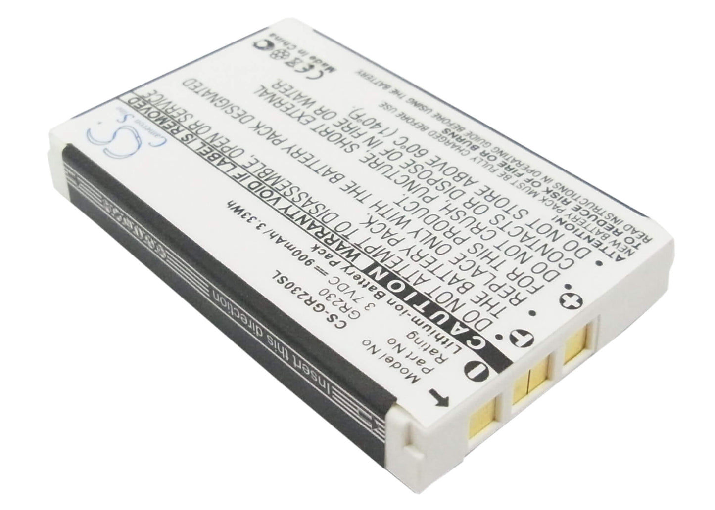 3.7V, 900mAh, Li-ion Battery fits Holux, Gr-230 Gps Receiver, Gr-231 Gps Receiver, 3.33Wh