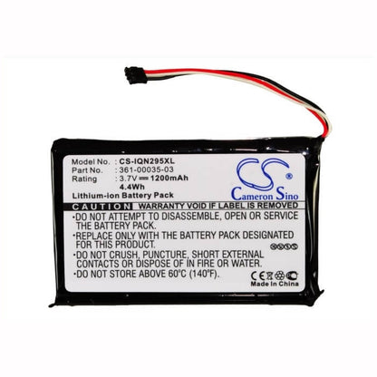 3.7V, 1200mAh, Li-ion Battery fits Garmin, 010-01316-00, A3avdg03, 4.44Wh