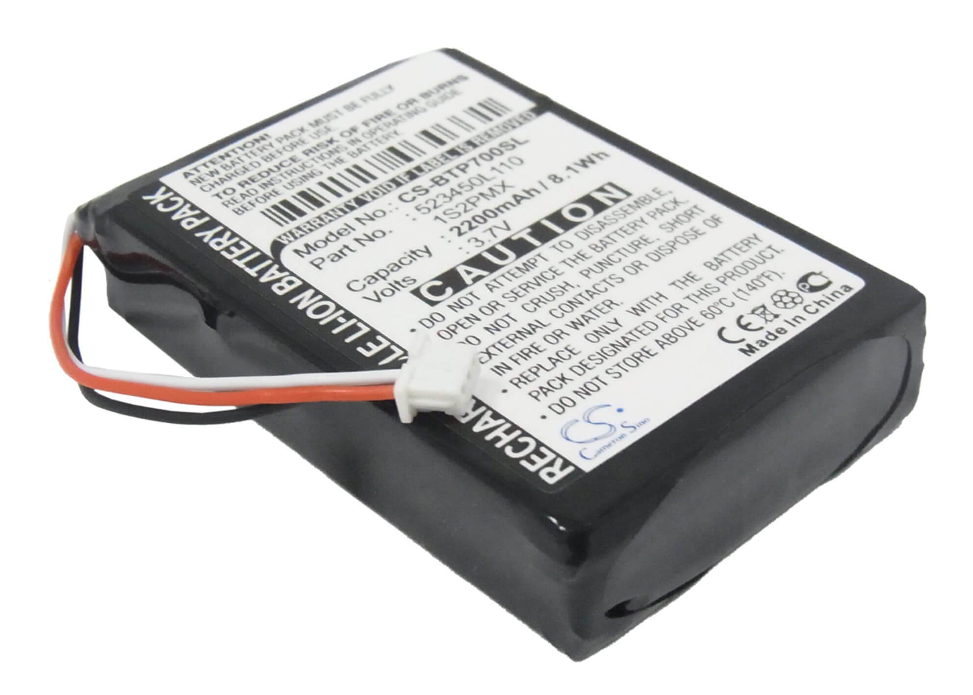 3.7V, 2200mAh, Li-ion Battery fits Blaupunkt, Travelpilot 500, Travelpilot 700, 8.14Wh