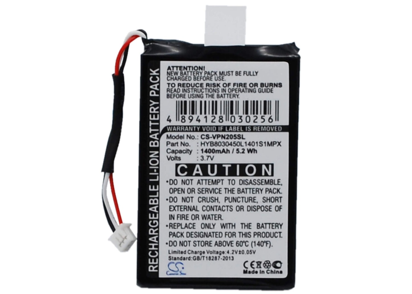3.7V, 1400mAh, Li-ion Battery fits Vdo Dayton, Ma3060, Pn1000, 5.18Wh