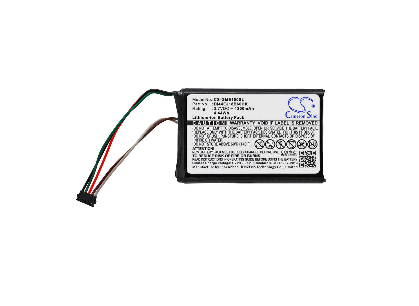 3.7V, 1200mAh, Li-ion Battery fits Garmin, 010-01161-00, 010-020229-00, 4.44Wh