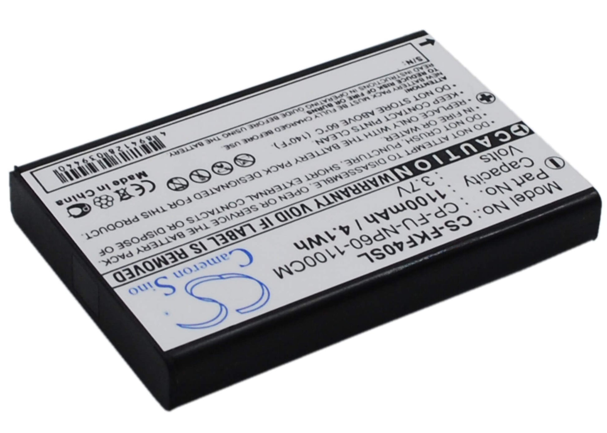 3.7V, 1100mAh, Li-ion Battery fits Falk, Cross, Ibex, 4.07Wh