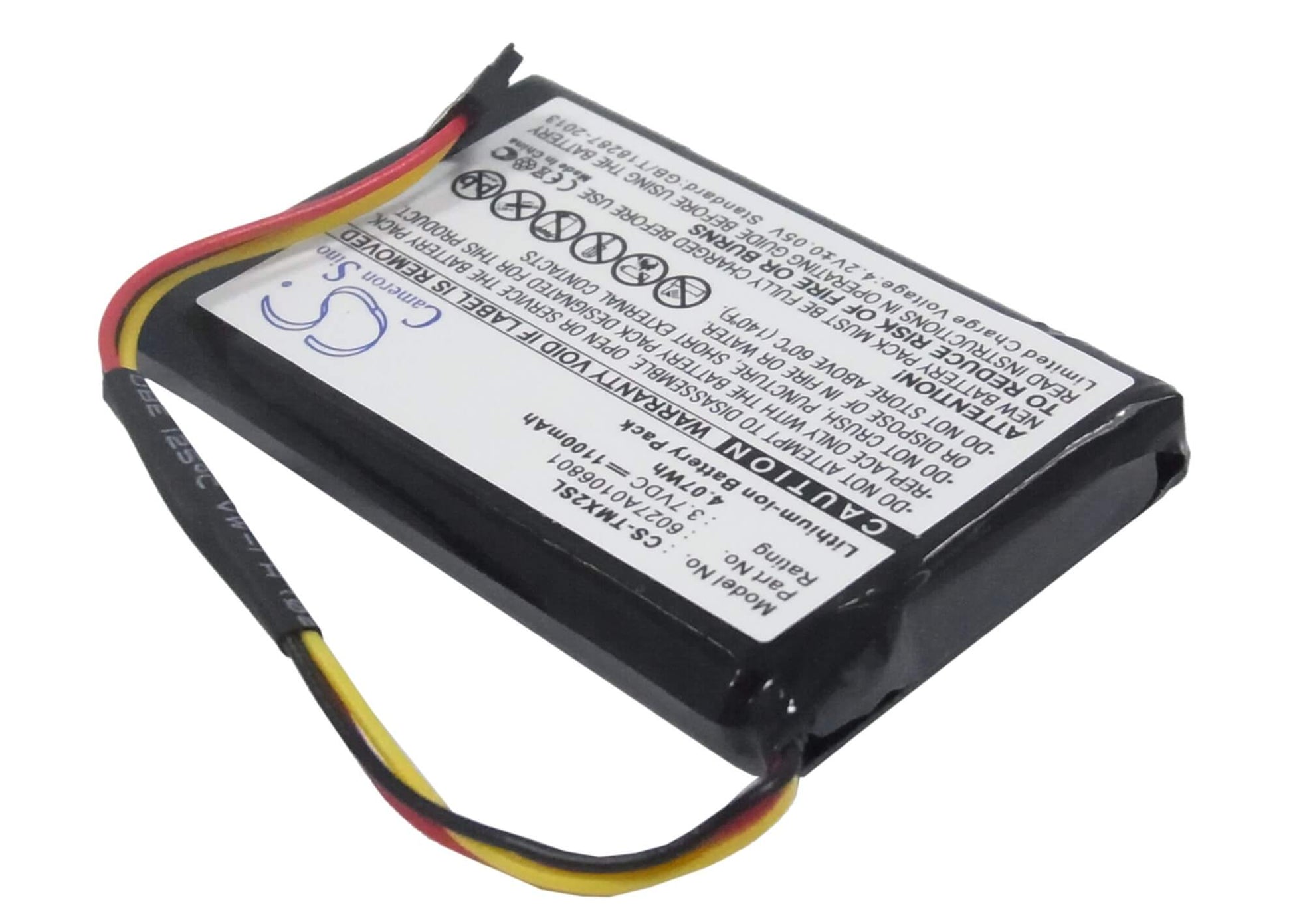 3.7V, 1100mAh, Li-ion Battery fits Tomtom, 4et0.002.02, 4et03, 4.07Wh