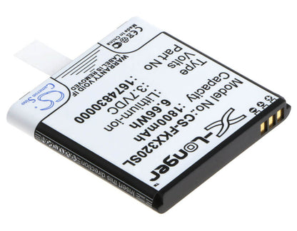 3.7V, 1800mAh, Li-ion Battery fits Falk, Ibex 25, Ibex 25 Touring, 6.66Wh
