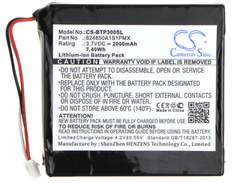 3.7V, 2000mAh, Li-ion Battery fits Blaupunkt, Travelpilot Tp300, 7.4Wh