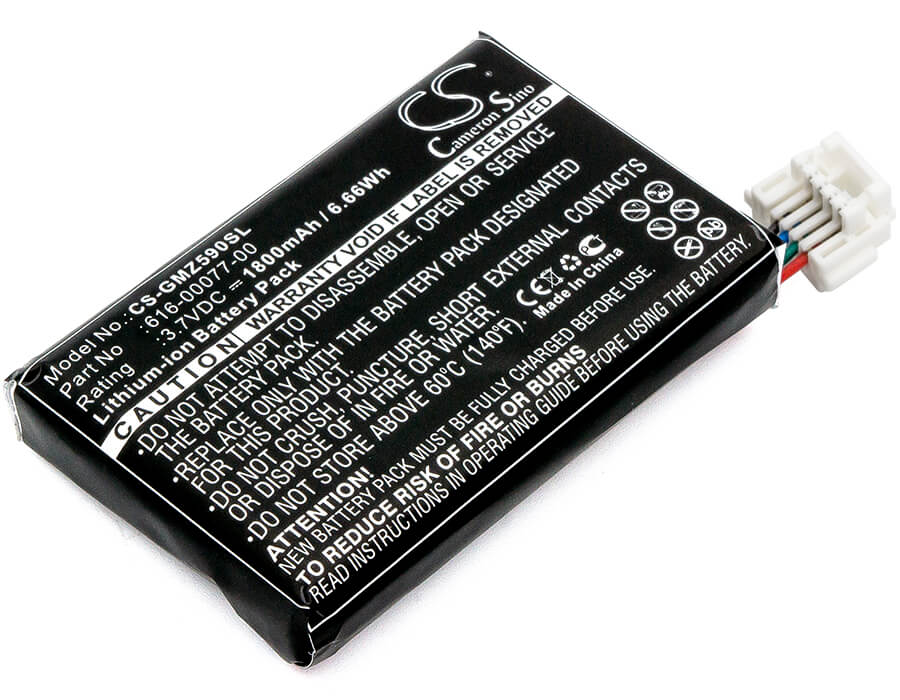 3.7V, 1800mAh, Li-ion Battery fits Garmin, 010-01603-10, Zumo 590, 6.66Wh