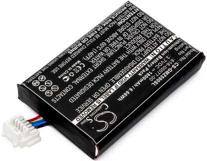 3.7V, 1800mAh, Li-ion Battery fits Garmin, 010-01603-10, Zumo 590, 6.66Wh