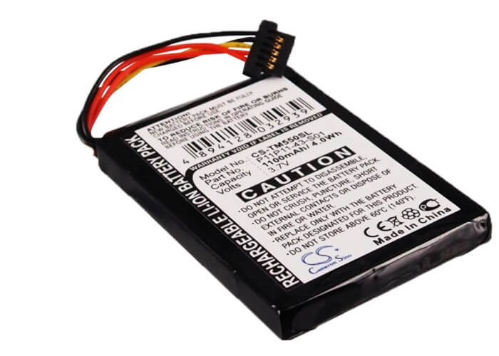 3.7V, 1100mAh, Li-ion Battery fits Tomtom, 8cp5.011.11, Go 550 Live, 4.07Wh