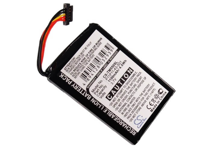 3.7V, 1100mAh, Li-ion Battery fits Tomtom, 8cp5.011.11, Go 550 Live, 4.07Wh